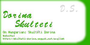 dorina skulteti business card