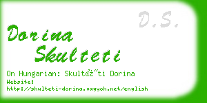 dorina skulteti business card